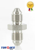An -3 (3an) Male to Male Union 3/8" X 24 Unf Stainless Steel Adapter