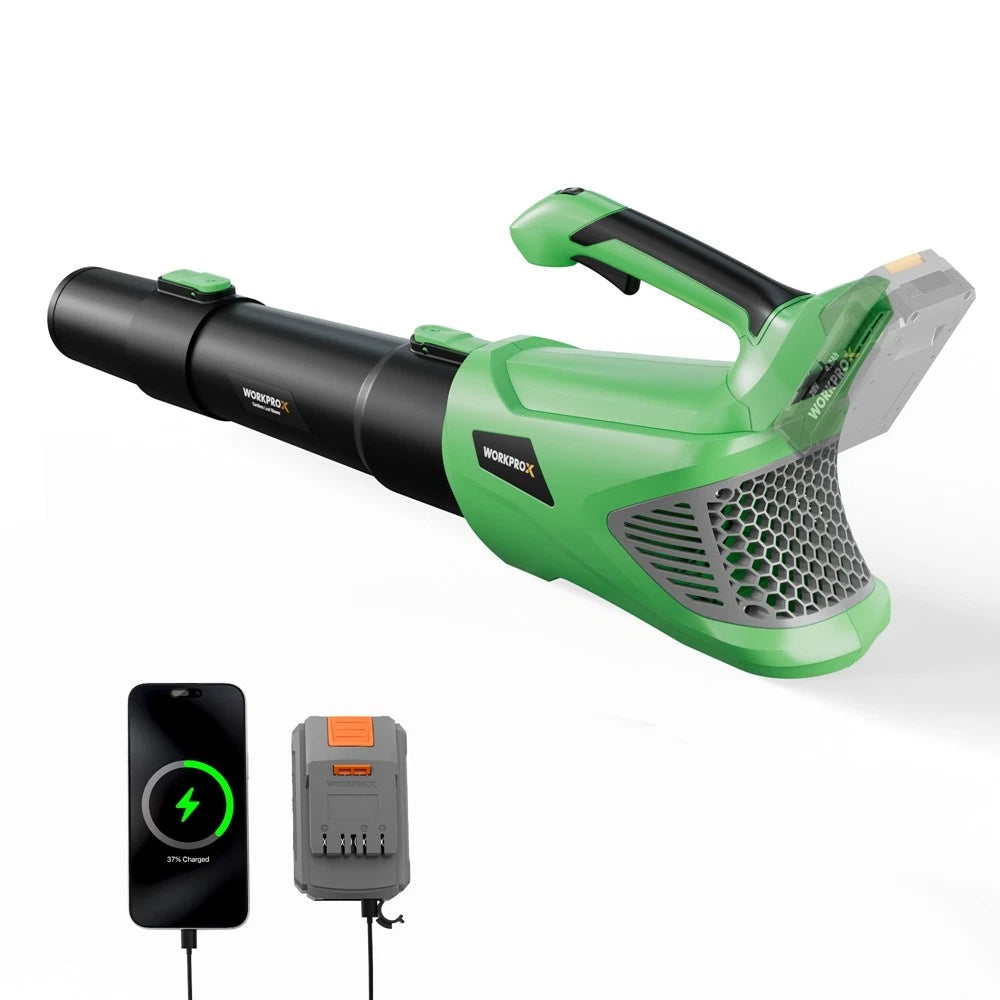 WORKPROX 20V Cordless Electric Cordless Leaf Blower Variable Speed 4.0Ah Battery