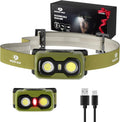 Mossy Oak 600 Lumens Rechargeable LED Headlamp Headlight With White &