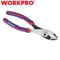 WORKPRO 8in Slip Joint Plier Large Soft Grip Rust Prevention 3-Zone