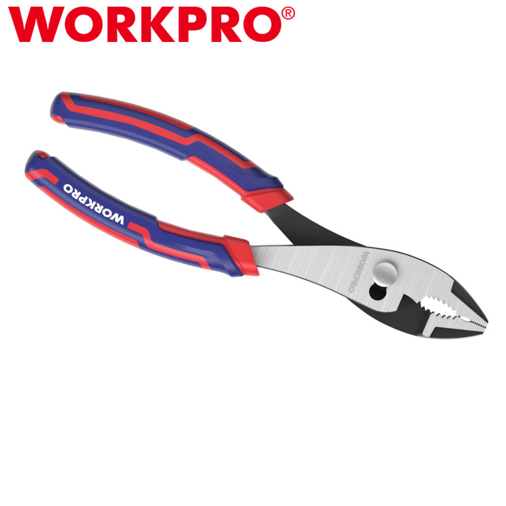 WORKPRO 8in Slip Joint Plier Large Soft Grip Rust Prevention 3-Zone