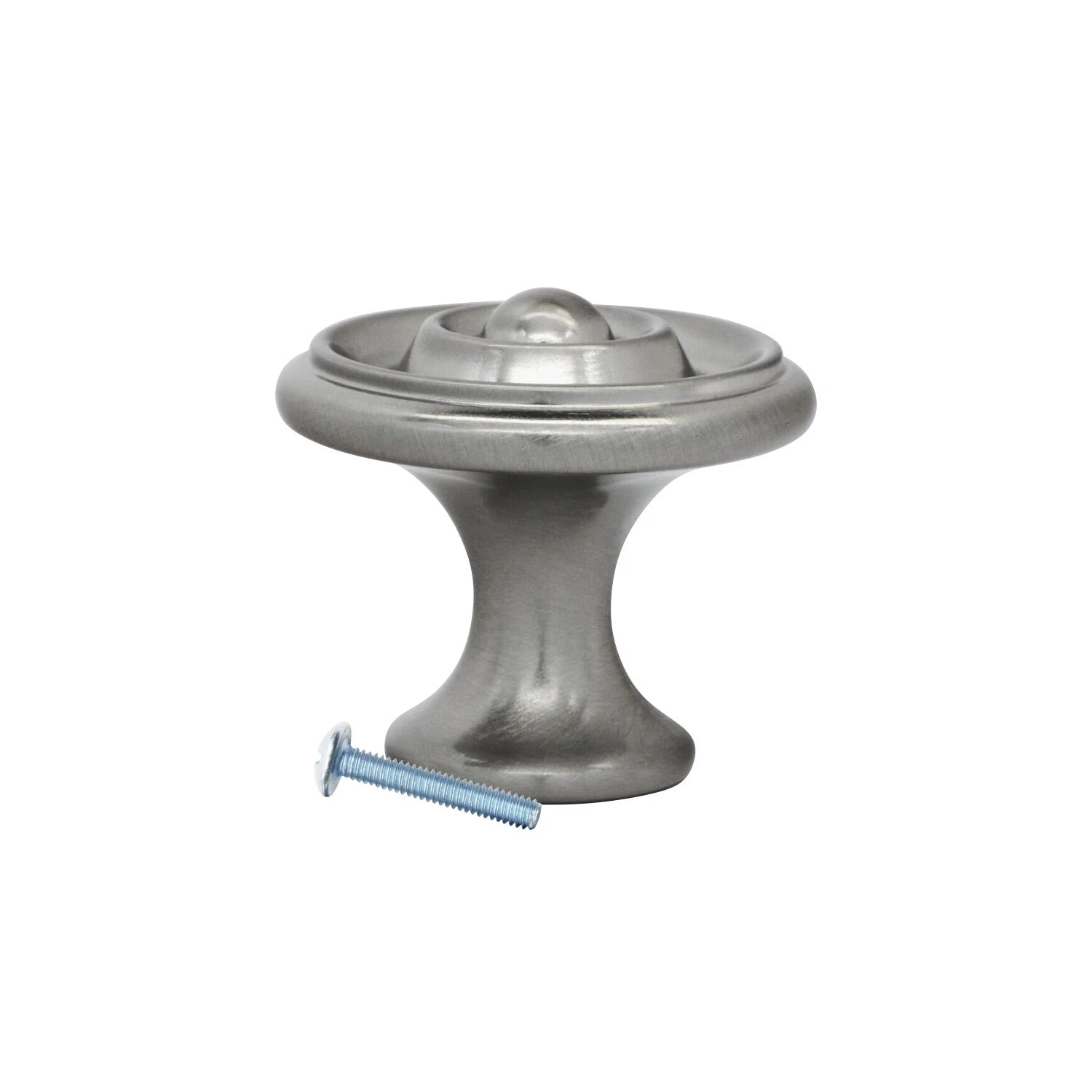Rok Orbit Ring Round Brushed Nickel Kitchen Cabinet Knob 1-11/16"