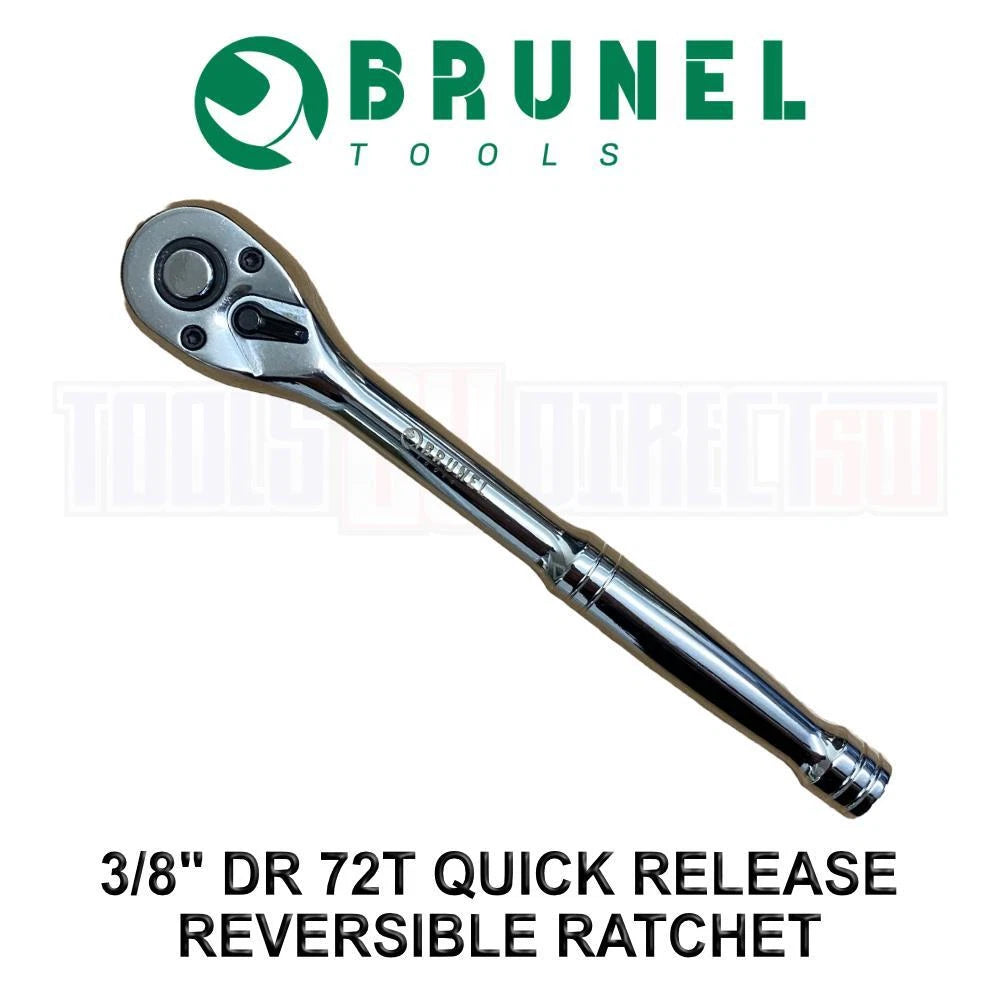 Brunel Tools 3/8" Drive 72t Quick Release Reversible Ratchet Socket