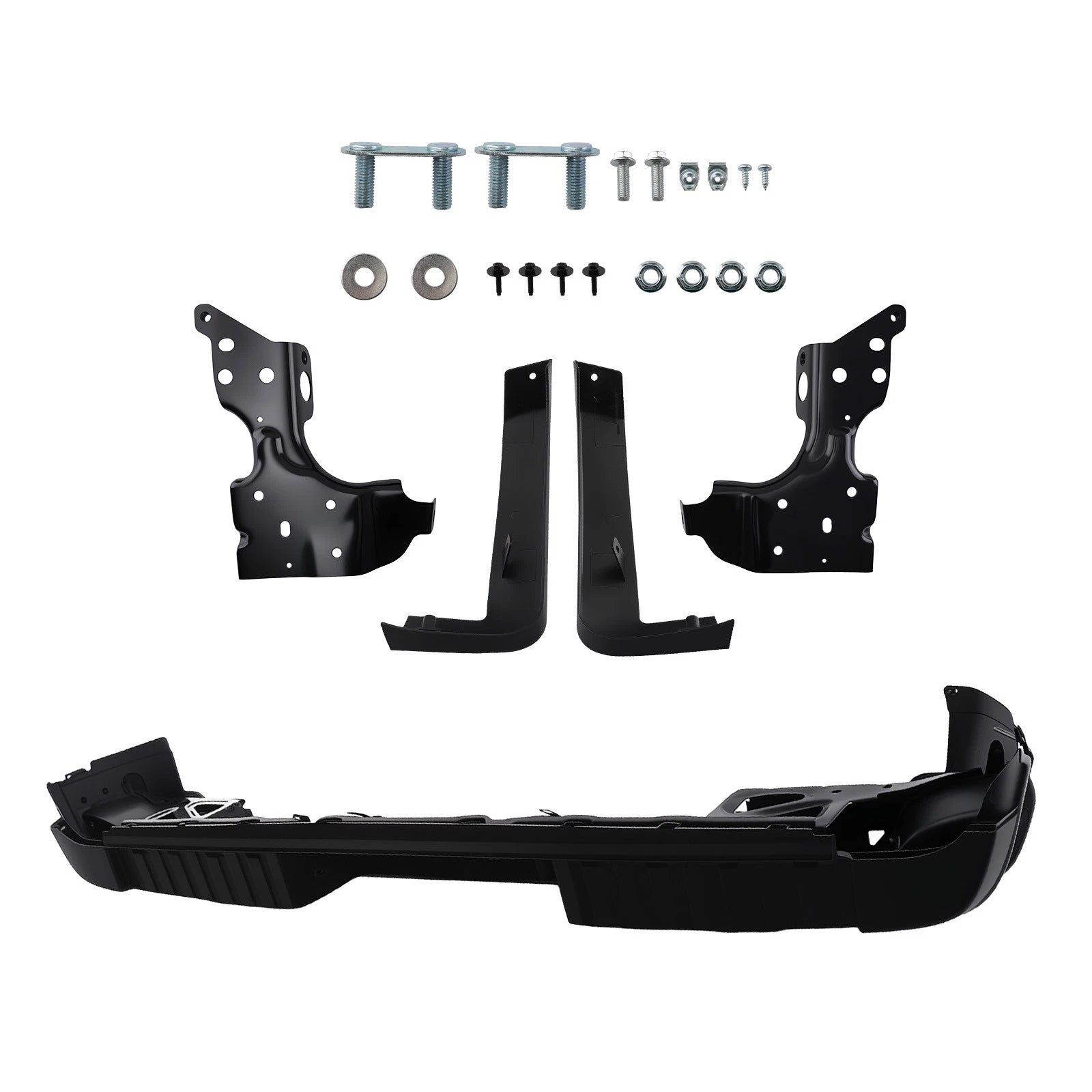 Rear Bumper Assembly for GMC Sierra 1500 2014-2018 84077953 Steel Black