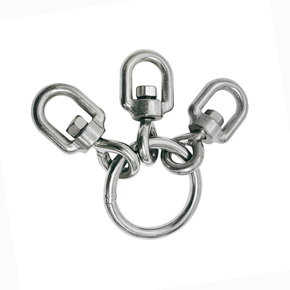 3/8" Fishing Connector 3 Way Swivels Ring Tackle Fishing