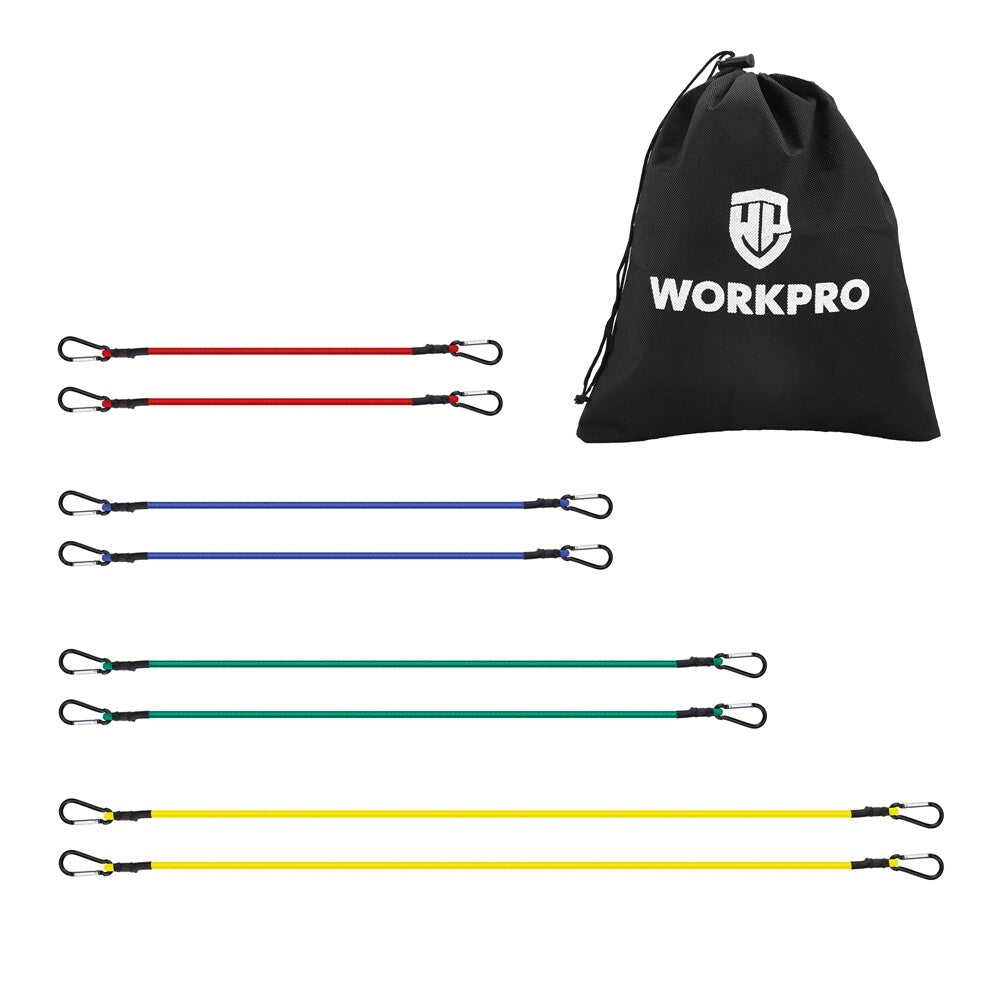 WORKPRO Bungee Cords Heavy Duty Outdoor - 8 PCS Bungee Cords with Hooks Camping