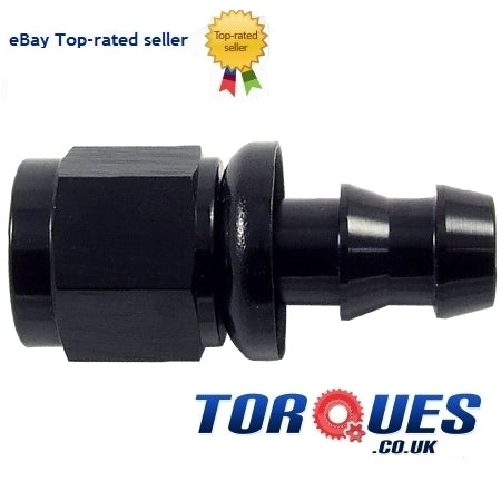 An -4 (an4 An04) Straight Push-on Hose Fitting Black