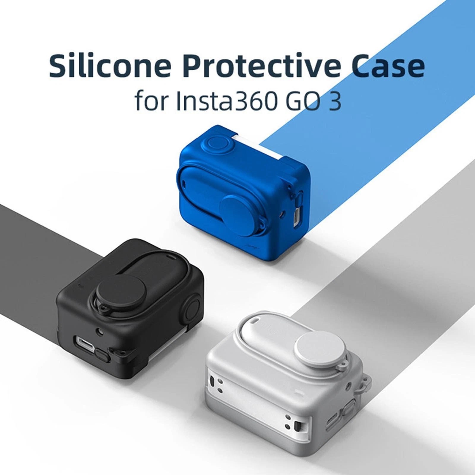 Silicone Protective Case Cover Set Accessories For Insta360 Go 3