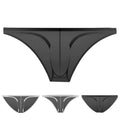 Mens Comfortable Ultrathin Mesh Underwear Briefs Seamless Low Waist