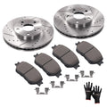 Front Vented Brake Rotors Ceramic Pads for Toyota Camry 2002-200<wbr/>6 w/Hardwares
