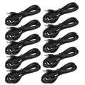10 Pack 6 Ft Ballast Computer Ac Power Cable 16 Awg 125V Cord Psu