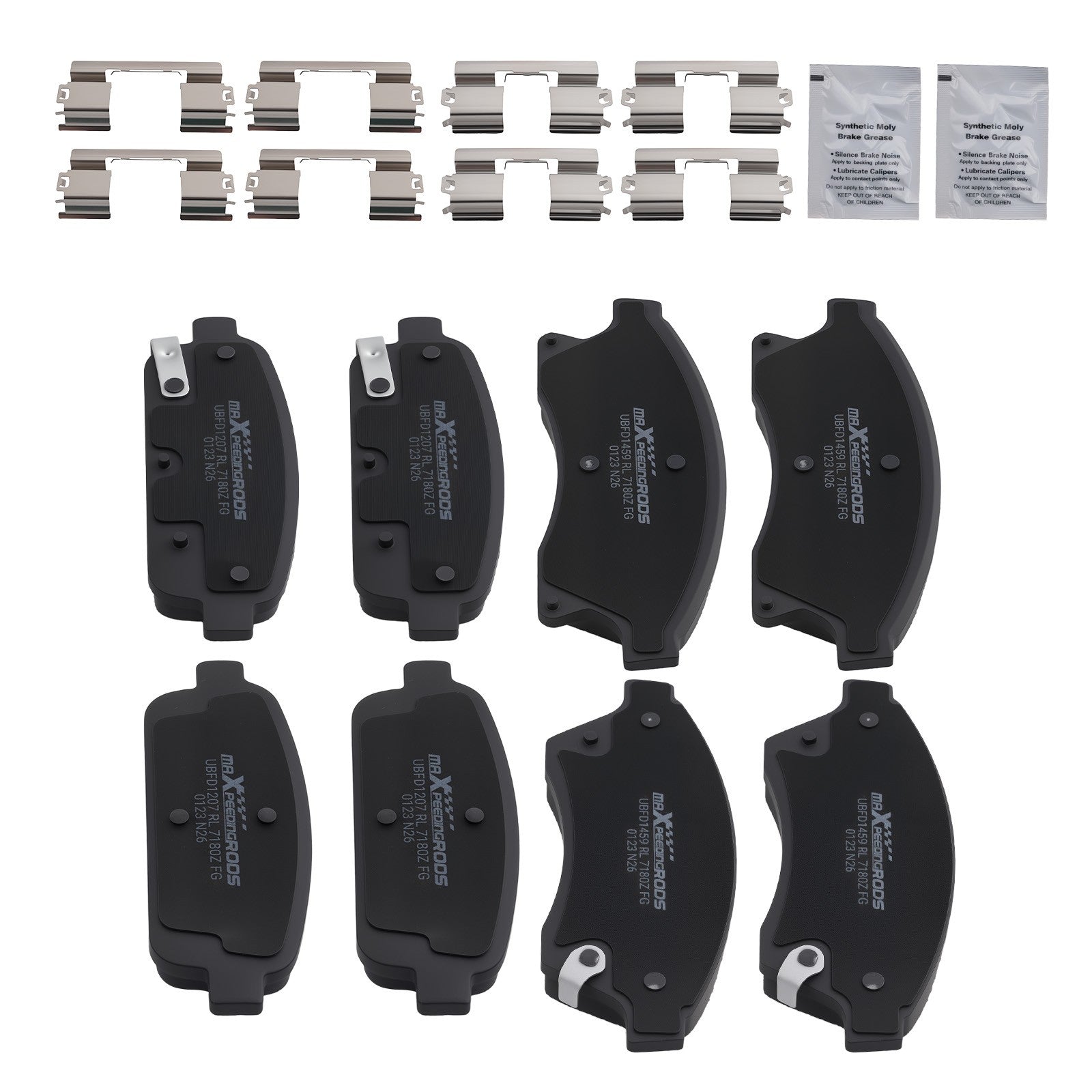 8x Front Rear Brake Ceramic Pads Kit for Buick Encore Verano Chevy