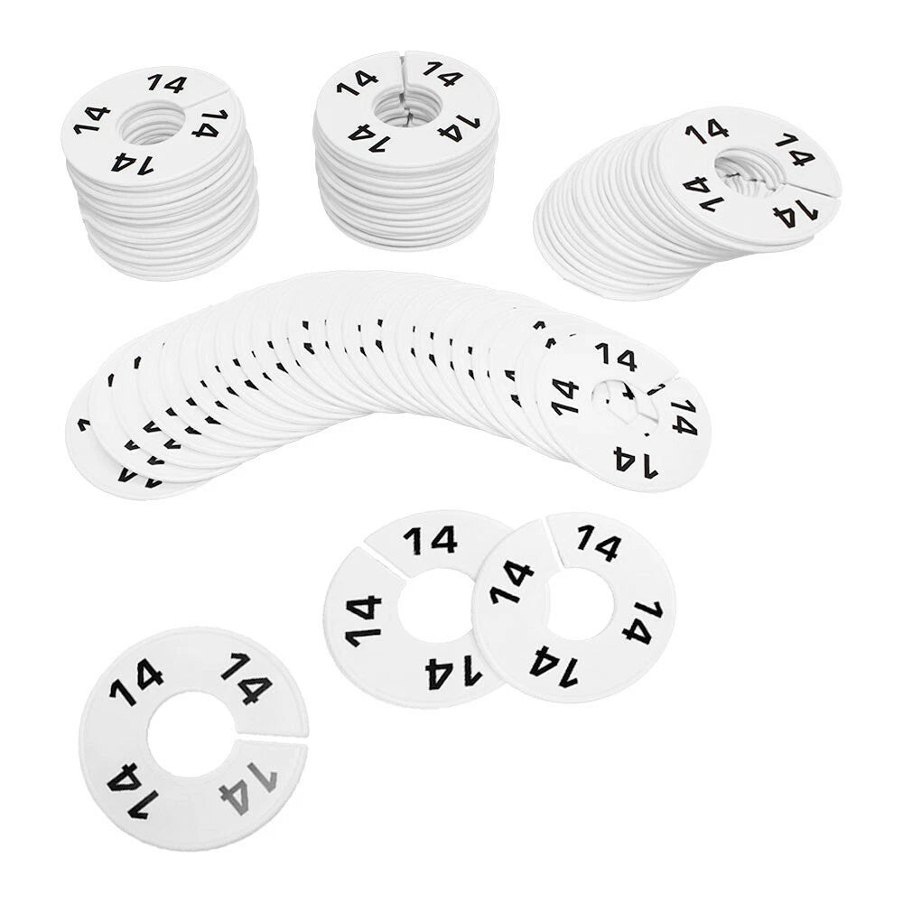Hangers Retail Clothing Rack 3-1/2" Round Plastic Size 14 Dividers
