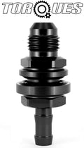 An-6 (6an) Straight O Ring Sealed Bulkhead to 8MM Barb Adapter + Nut