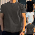 Gym Daily Wear Mens Loose Tee Round Neck Shirt 95% Polyester 5%