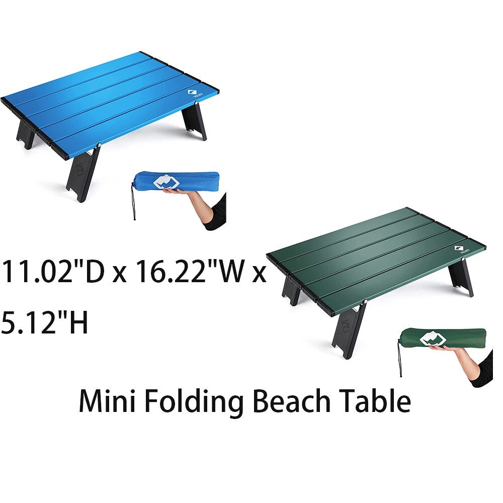 Portable Mini Folding Beach Table Ultralight Aluminum Side Tables with