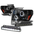 Black Dual Halo Projector Led Head+bumper+sm<wbr/>ok | Built Supply Co