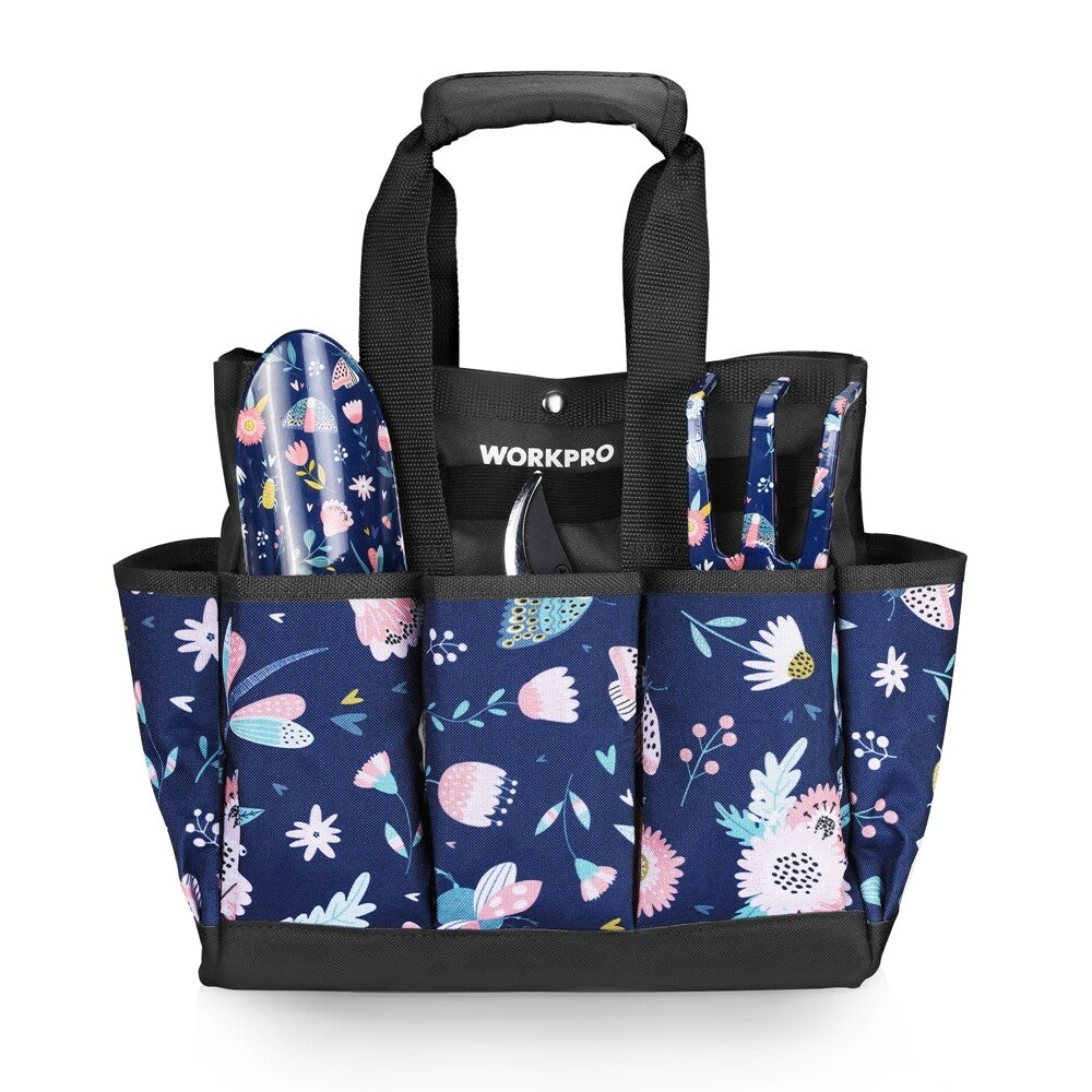 WORKPRO Garden Tool Bag 9 Pockets Heavy Duty Oxford Blue by WORKPRO