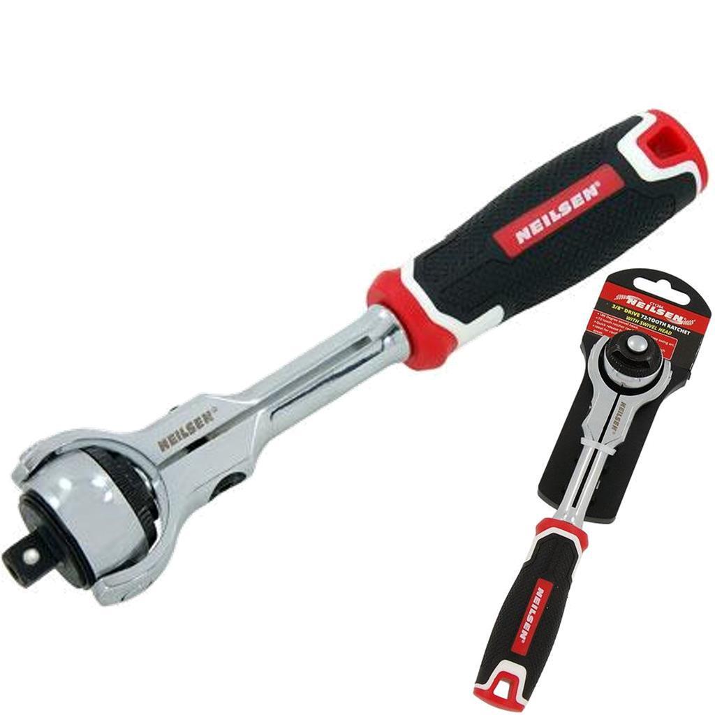 Neilsen Swivel Head Socket Reversible Ratchet Handle
