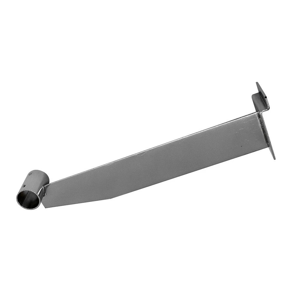 12 In Chrome Slatwall Hangrail Bracket Holding 1-1/16" Round Tube