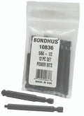 Bondhus 12pc 1/4in Shank Hex Power Bit Set