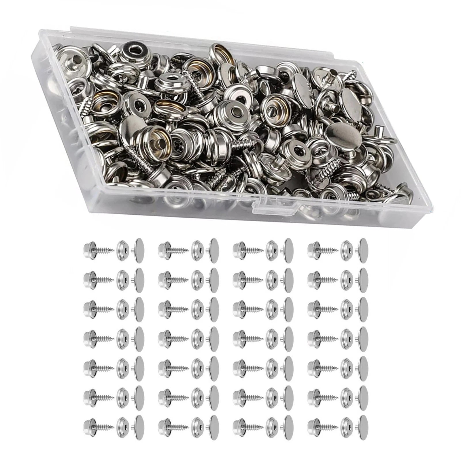 Universal 50 Set Stainless Steel Boat Marine Canvas Snap Cover