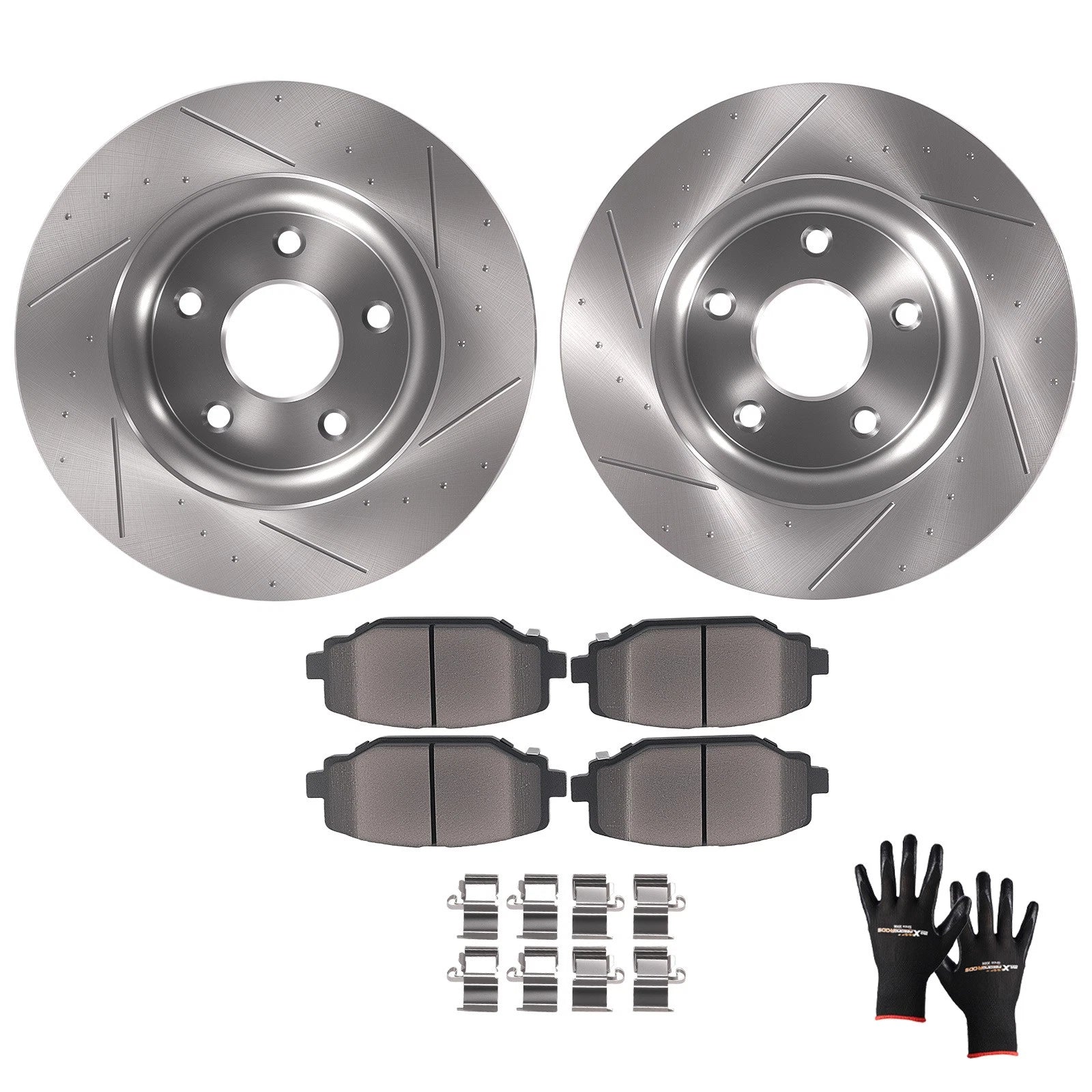 Rear Disc Brake Rotors Ceramic Pads for Dodge Grand Caravan Journey 2012-2020