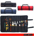 22 Pocket Tool Roll Organizer Storage Bag Canvas Toolkit Wrench Roll