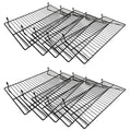 Gloss Black Flat Grid Shelf 24 Inch X 12 Inch
