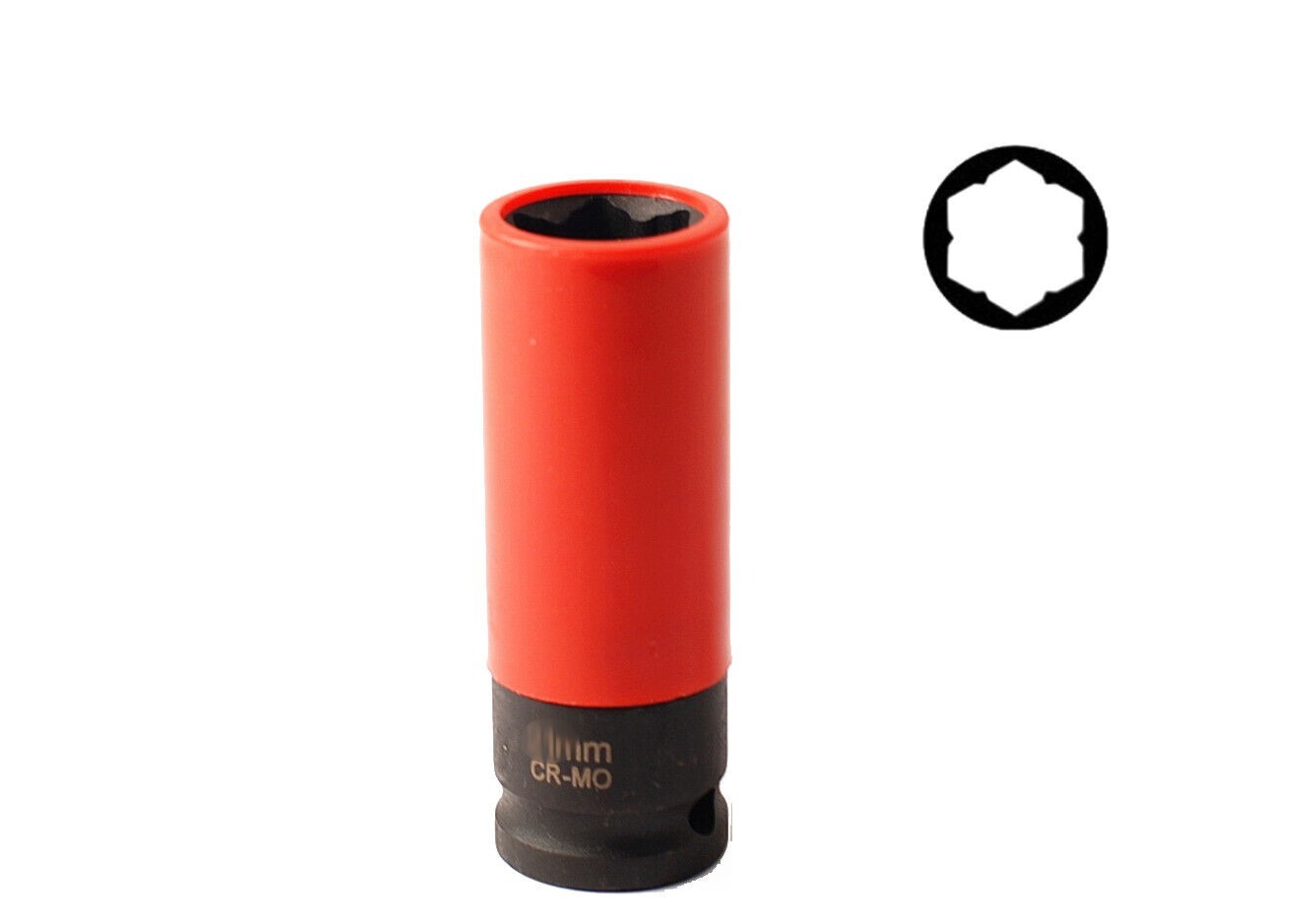 17mm Flower Profile Wheel Lug Deep Socket by Unbranded