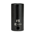 Capri Tools Semi-deep Impact Socket, 3/8 In. Drive, 6-point, Metric,