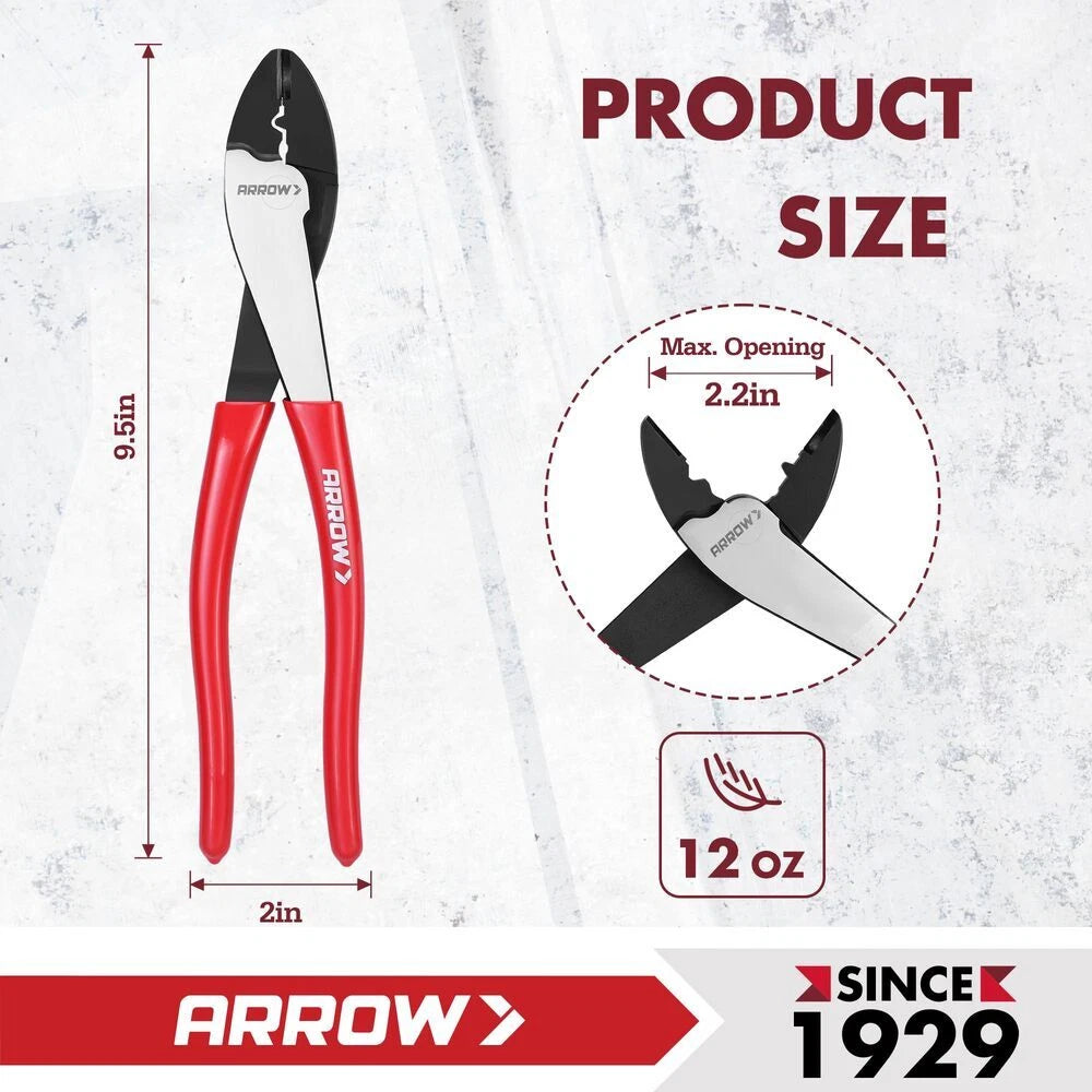 Arrow 9.5" Wire Crimper/cutter Wire Crimping Tools Plier W/thick