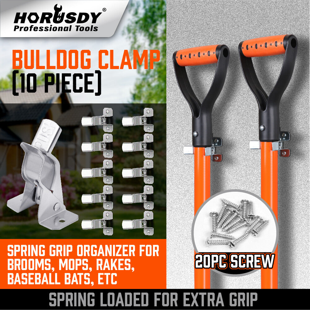 Garden Tool Organizer 10 Pack Shovel Holder Wall Mount Broom Mop