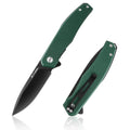 Flissa Folding Pocket Knife 4.5" D2 Steel Blade Liner Lock Pocket
