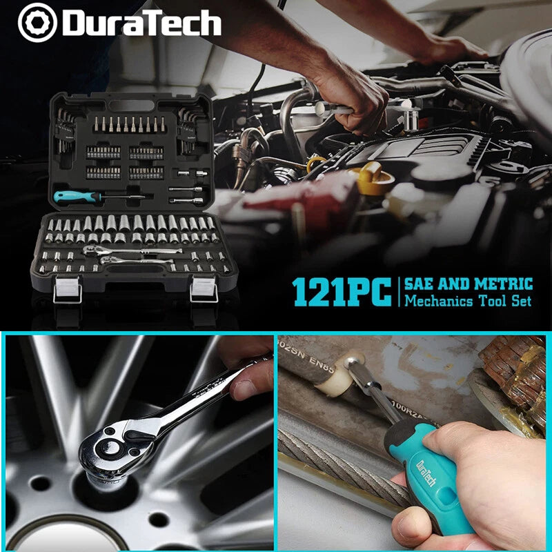 Duratech Mechanics Tool Kits Sae/metric Sockets Set 40-in-1