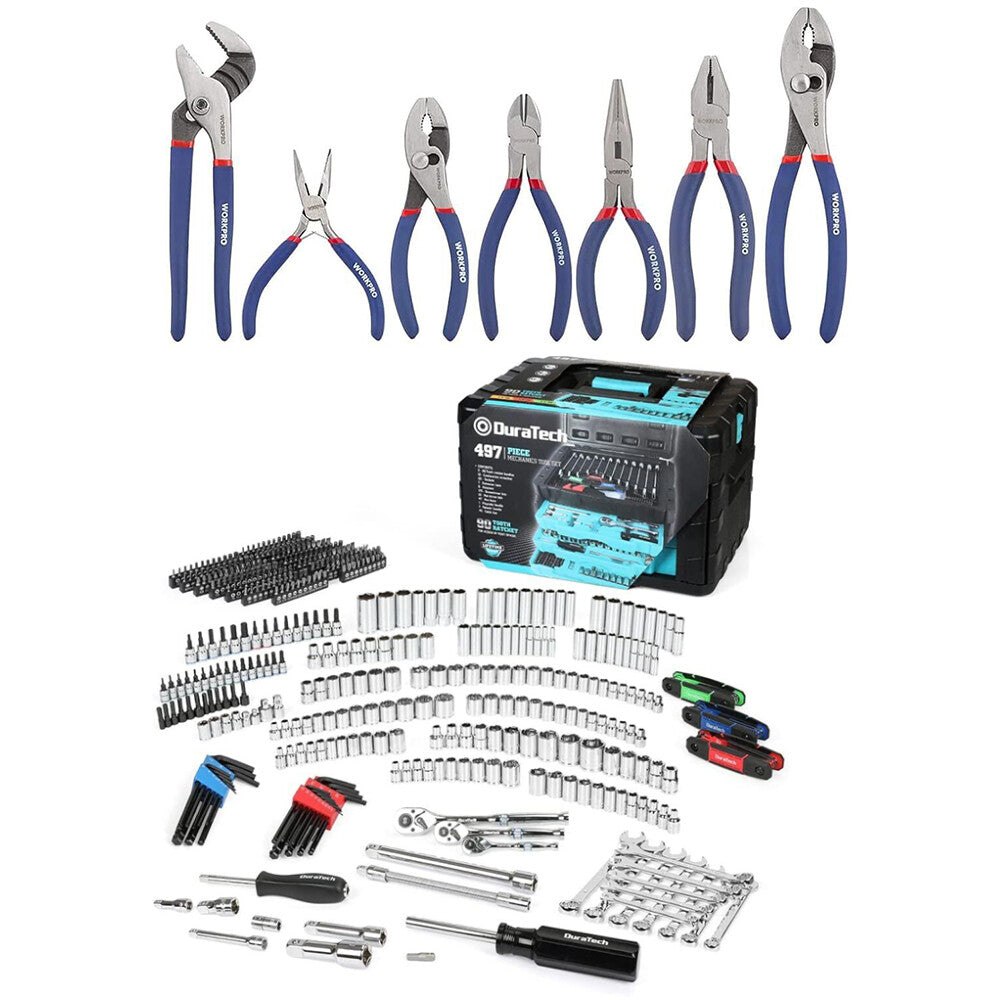 DURATECH 497-Piece Mechanics Tool Set with Pliers by DURATECH