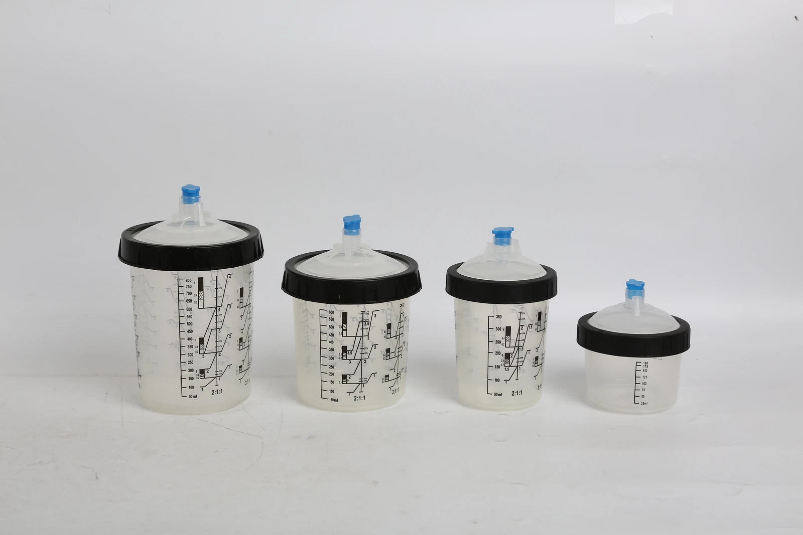 6-27 Oz Hard Cups &amp; Retainer Rings, Disposable Paint Spray Gun Cup Liners &amp; Lid