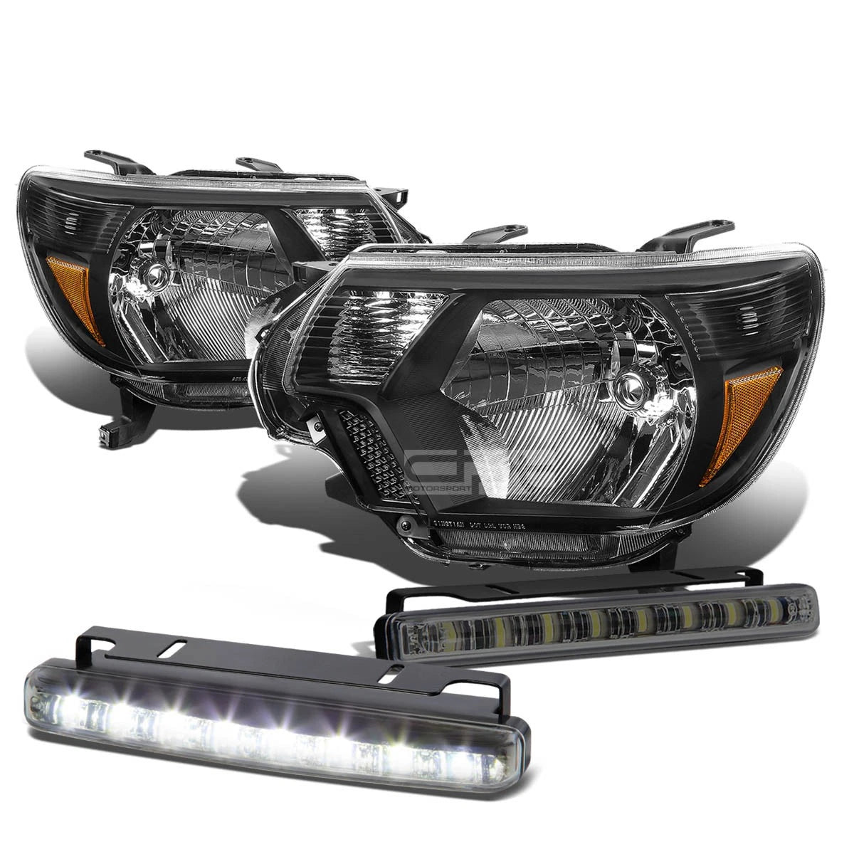 Black Housing Head+amber Corner+smoke Led Fog Light | Built Supply Co