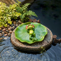 Water-ready Resin Frog Statue Designed To Float In Garden Ponds Safely