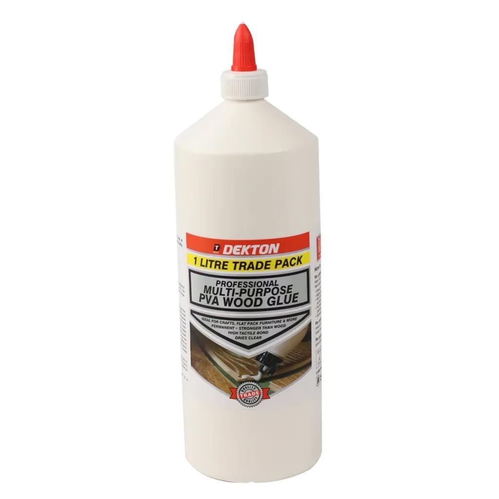 Dekton PVA Wood Glue Strong Bond Adhesive Multi-Purpose Glue 1L
