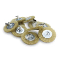4" Crimped Wire Wheel Brush Brass Coated with 1/4" Hex Shank for Drill