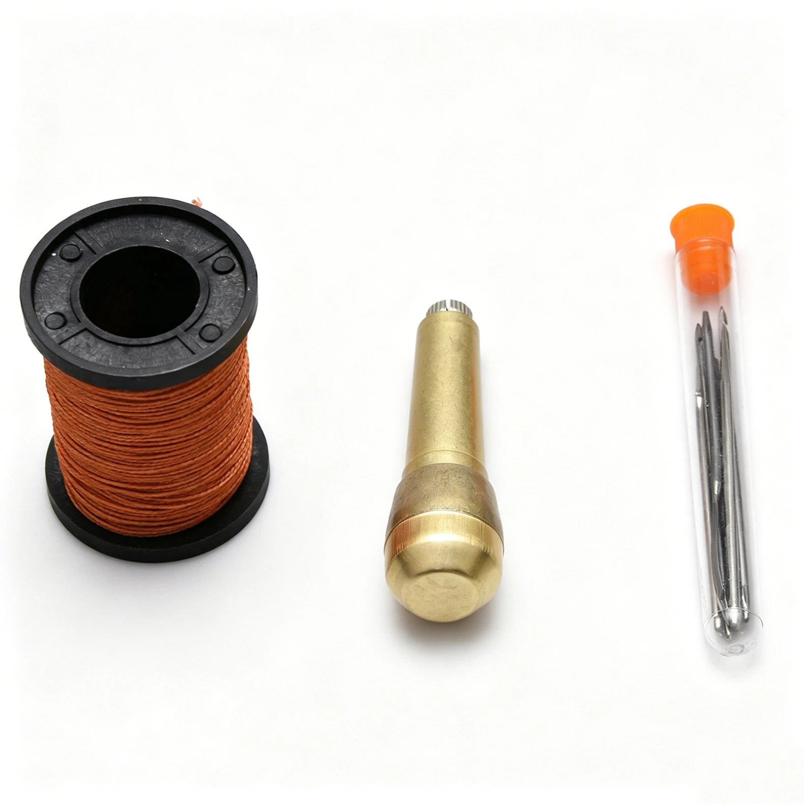 Leather Craft Sewing Kit 6 Sewing Awl Needles&copper Handle&45m Nylon