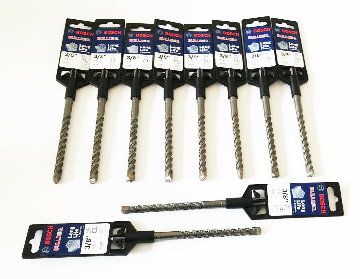 BOSCH 10pc 6" SDS Plus Carbide Tip Masonry Hammer Drill Bits by BOSCH