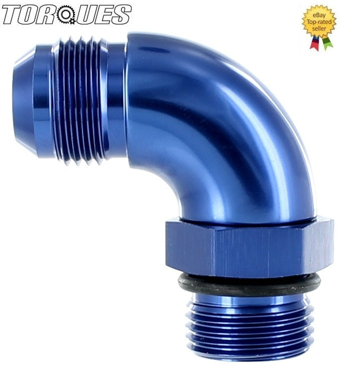An -10 (-10an An10) to Orb-10 (7/8" Unf) O-Ring Boss 90 Degree Full