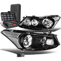 For 2008-2012 Honda Accord Sedan Pair Black/clear | Built Supply Co