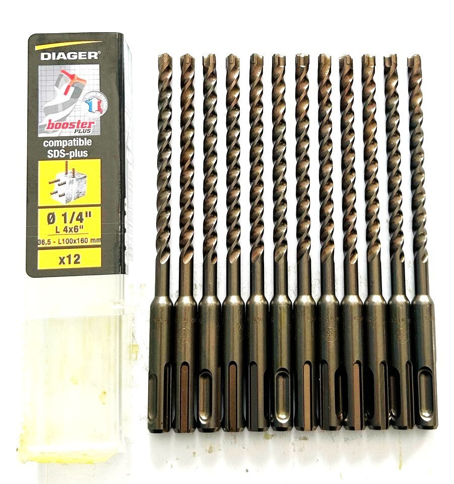 BOSCH 3/8" x 6" Silver Granite Turbo Carbide Hammer Drill Bits - Blue by BOSCH