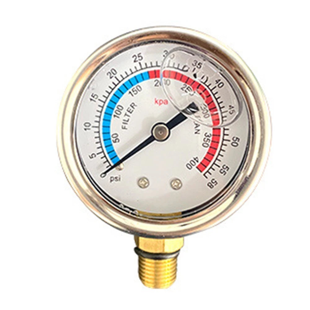 Pool Filtration System Gauge Glycerin Filled 0-60PSI Stainless Steel