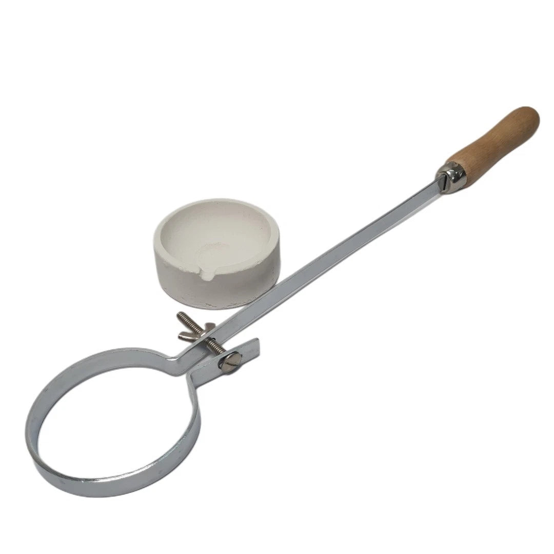 3" Ceramic Crucible Bowl And Crucible Bowl Holder With Fly Nut &
