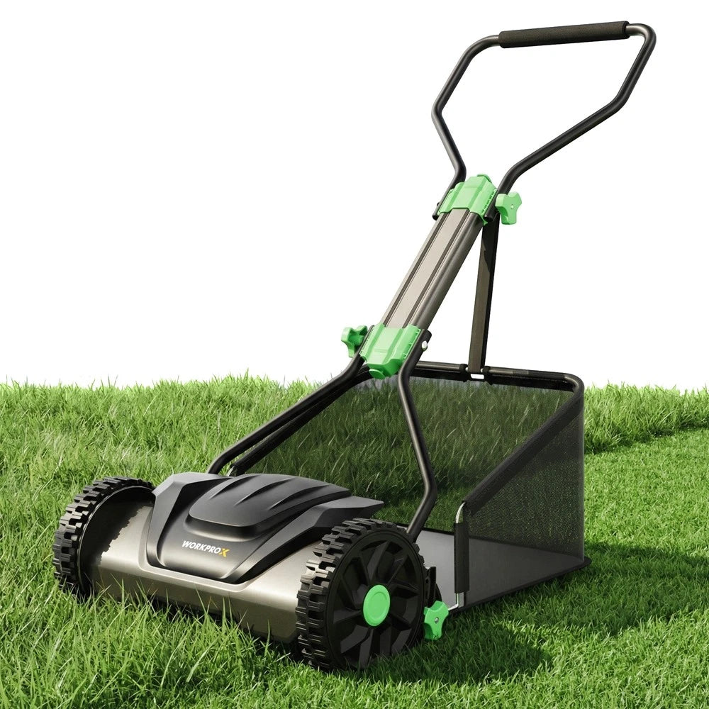 Workprox 16-inch Push Reel Lawn Mower Adjustable Height 5-blade Reel