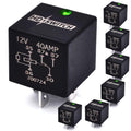 6 Pack 40A Waterproof Relay Replaces Bad Boy Mowers 086-1201-00 Fits